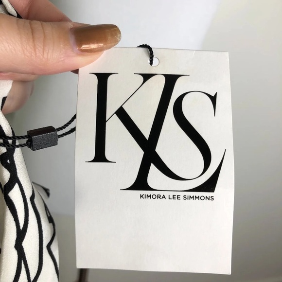 Kimora Lee Simmons Silk Blouse Open Back Sz 2 NWT - Picture 9 of 12